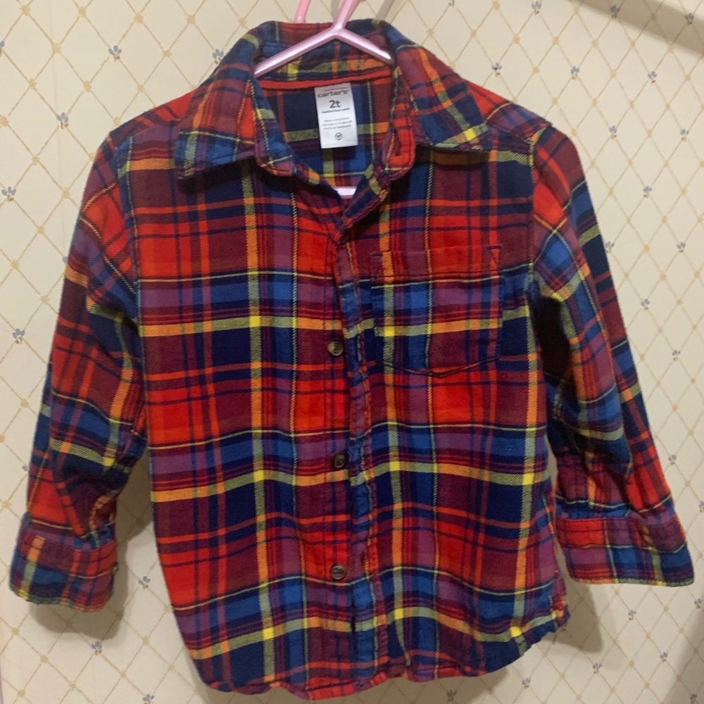 2T Carter’s flannel unisex